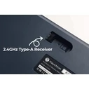Keychron J5 KJ5-H4Z Ασύρματο Gaming Μηχανικό Πληκτρολόγιο Keychron Banana διακόπτες RGB 100% US Σκούρο Μπλε