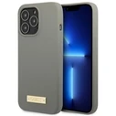 Guess GUHMP13LSPLG Apple iPhone 13 Pro grey hard case Silicone Logo Plate MagSafe