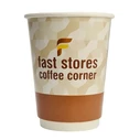 FAST STORES COFFEE CORNER Paper Coffee Cups 16oz Without Lid 20pcs