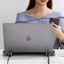 Joyroom Multifunctional Hub USB-C - USB 3.0 / RJ45 / HDMI / USB-C / Thunderbolt for MacBook Pro gray (S-H121 Gray)