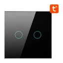 Διακόπτης Τοίχου Smart ZigBee Avatto ZTS02-EU-B2 2 Way TUYA (black)