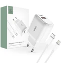 Tech-Protect C20w 2-port Network Charger PD 20W QC 3.0 + Lightning cable White