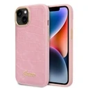 Guess GUHCP14MHGCRHP Apple iPhone 14 Plus / 15 Plus pink hardcase Croco Collection