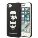 Karl Lagerfeld KLHCI8SAKICKCBK Apple iPhone SE 2022/SE 2020/8/7 black hardcase Saffiano Ikonik Karl&Choupette Head