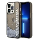 Karl Lagerfeld KLHCP14LLCKVK Apple iPhone 14 Pro black hardcase Liquid Glitter Elong