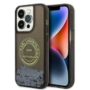 Karl Lagerfeld KLHCP14LLCRSGRK Apple iPhone 14 Pro black hardcase Liquid Glitter RSG