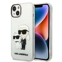 Karl Lagerfeld KLHCP14MHNKCTGT Apple iPhone 14 Plus / 15 Plus transparent hardcase IML GLIT NFT Karl&Choupette