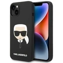 Karl Lagerfeld KLHMP14MSLKHBK Apple iPhone 14 Plus / 15 Plus hardcase black Silicone Karl`s Head Magsafe