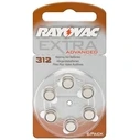Μπαταρίες Ακουστικών Βαρηκοΐας Rayovac Extra Advanced 312 (6τμχ)