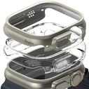 Case Ringke Slim Apple Watch Ultra 1 / 2 / 3 49mm Clear & Titanium Grey [2 PACK]