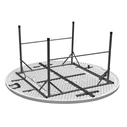 Velco Foldable Round Catering Metal Table  160 cm Diameter x 74 cm Height  White (SKU 31-33750, EAN 5203464033750)
