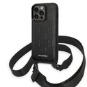 Karl Lagerfeld KLHCP14LSTMMK Apple iPhone 14 Pro hardcase black Monogram Plaque Logo Strap