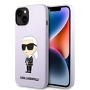 Karl Lagerfeld KLHCP14MSNIKBCU Apple iPhone 14 Plus / 15 Plus hardcase purple Silicone Ikonik