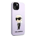 Karl Lagerfeld KLHCP14MSNIKBCU Apple iPhone 14 Plus / 15 Plus hardcase purple Silicone Ikonik