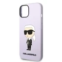 Karl Lagerfeld KLHCP14MSNIKBCU Apple iPhone 14 Plus / 15 Plus hardcase purple Silicone Ikonik