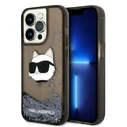 Karl Lagerfeld KLHCP14XLNCHCK Apple iPhone 14 Pro Max black hardcase Glitter Choupette Head