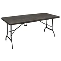 METAL TABLE CATERING SUITCASE FOLDING IN IMITATION WOOD-DIMENSIONS: L179.5xW74xH72cm