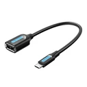 Αντάπτορας Micro-USB 2.0 M to F USB-A OTG Vention CCUBB 0.15m (Black)