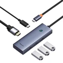 USB Hub 5-in-1 Baseus UltraJoy Series USB-C to HDMI4K@30Hz+3xUSB 3.0+1xPD (grey)