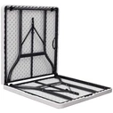 Foldable Metal Catering Table (Suitcase Fold) - White, 152 x 74.5 x 72 cm (SKU 31-30797, Velco)