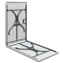 Metal Catering Foldable Briefcase Table, White, 244 x 76 x 72 cm
