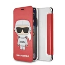 Karl Lagerfeld KLFLBKPXKSCORE Apple iPhone XS/X bookcase red Karl Space Cosmonaut