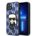 Karl Lagerfeld KLHCP13SPMNIKBL Apple iPhone 13 mini hardcase blue Monogram Ikonik Patch