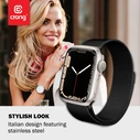 Bracelet Crong Milano Steel Apple Watch 4/5/6/7/SE/8/9/Ultra 44/45/49mm (black)