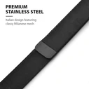 Bracelet Crong Milano Steel Apple Watch 4/5/6/7/SE/8/9/Ultra 44/45/49mm (black)