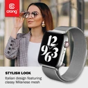Bracelet Crong Milano Steel Apple Watch 4/5/6/7/SE/8/9/Ultra 44/45/49mm (silver)
