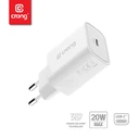Crong USB-C Travel Charger USB-C Power Delivery 20W (white)