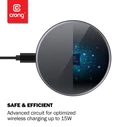 Crong PowerSpot Fast Wireless Charger Qi 15W USB-C (Shadow Black)