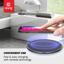 Crong PowerSpot Fast Wireless Charger Qi 15W USB-C (Silver White)
