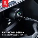 Crong Power Car Charger 63W USB-C PD 45W + USB QC 3.0 18W (black)