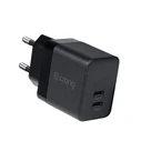 Crong Utra Compact Charger GaN 35W PD 3.0 2x USB-C (black)