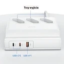 USAMS USB Extension Socket 65W Super Si Fast Charging white CC160TC01 (US-CC160)