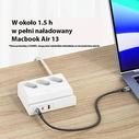 USAMS USB Extension Socket 65W Super Si Fast Charging white CC160TC01 (US-CC160)