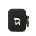Karl Lagerfeld KLA2RUNIKK Apple AirPods 2/1 cover black Silicone Karl Head 3D