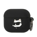 Karl Lagerfeld KLA3RUNCHK Apple AirPods 3 cover black Silicone Choupette Head 3D