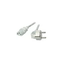 EFB Power Cable Schutzkontakt 90° - IEC C13 (180°), grey, 3.0 m, 3x1.00 mm² (EK501.3V2)