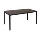 Metal Catering Table with Wood-Effect Top (HDPE) - 156x78x74 cm