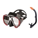 Fortis PVC Two-tone Mask & Snorkel Set (Black-Red)