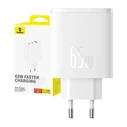 Φορτιστής Πρίζας Baseus OS-Cube Pro 2xUSB-C + USB, 65W (white)