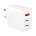 Φορτιστής Πρίζας Baseus OS-Cube Pro 2xUSB-C + USB, 65W (white)