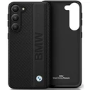 BMW BMHCS23M22RDPK Samsung Galaxy S23+ Plus black hardcase Leather Textured & Stripe