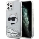 Karl Lagerfeld KLHCP12MLNCHCS Apple iPhone 12/12 Pro silver hardcase Glitter Choupette Head