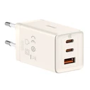 Φορτιστής Πρίζας Baseus GaN5 2x USB-C + USB, 65W + cable 1m (white)