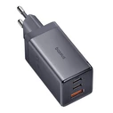 Φορτιστής Πρίζας Baseus GaN5 2x USB-C + USB, 65W + cable 1m (grey)