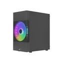 Aerocool Atomic Lite v1 Mini Tower Gaming με Πλαϊνό Παράθυρο, Μαύρο