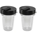 Αξεσουάρ για πολυκόφτες / κουζινομηχανές Magimix Saft Becher 400ml Doppelpack 2 τεμαχίων με καπάκια BPA-free Tritan